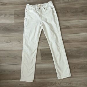 Levi’s White Classic Straight-Leg Jeans Size 4
